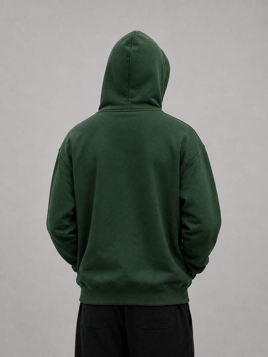 Classic Hoodie – Forest Green - Image 4